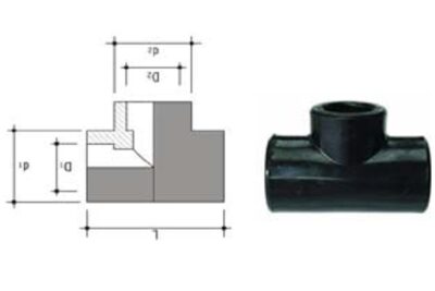 HDPE Hàn Nối Trong Tê Thu D63x20x63